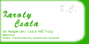 karoly csala business card